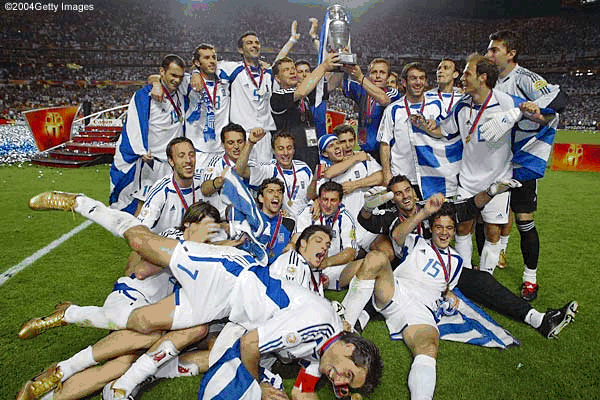 Fudbaleri Grčke Šampioni Evrope 2004. godine.